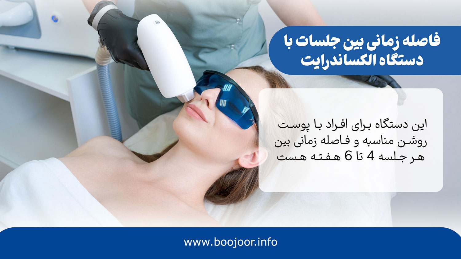 فاصله زمانی بین جلسات با دستگاه الکساندرایت